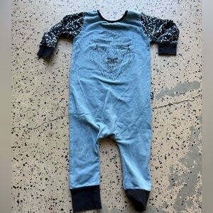 Rags bison Blue and Black Kids romper 12-18